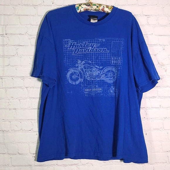 Harley-Davidson Other - Harley-Davidson Motorcycles Bike Anatomy Graphic Print Tee Tshirt Mens Size 2XL